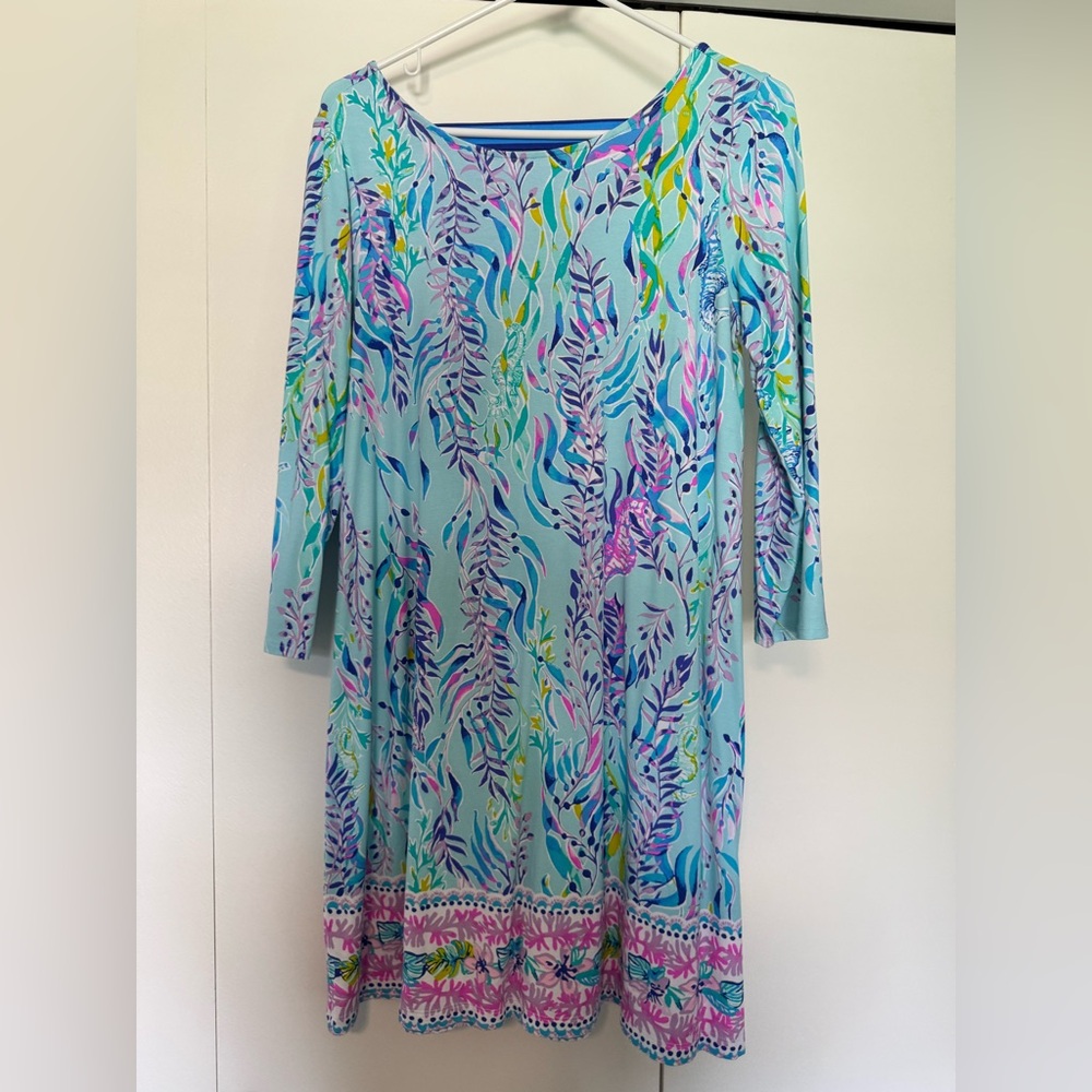 Lilly Pulitzer Ophelia Dress - Blue Oasis Swim Shady Engineered Knit